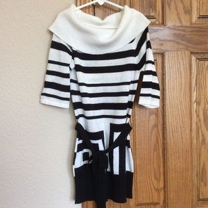 I.N. Girl 3/4 Sleeve Long in Length Stripe Sweater